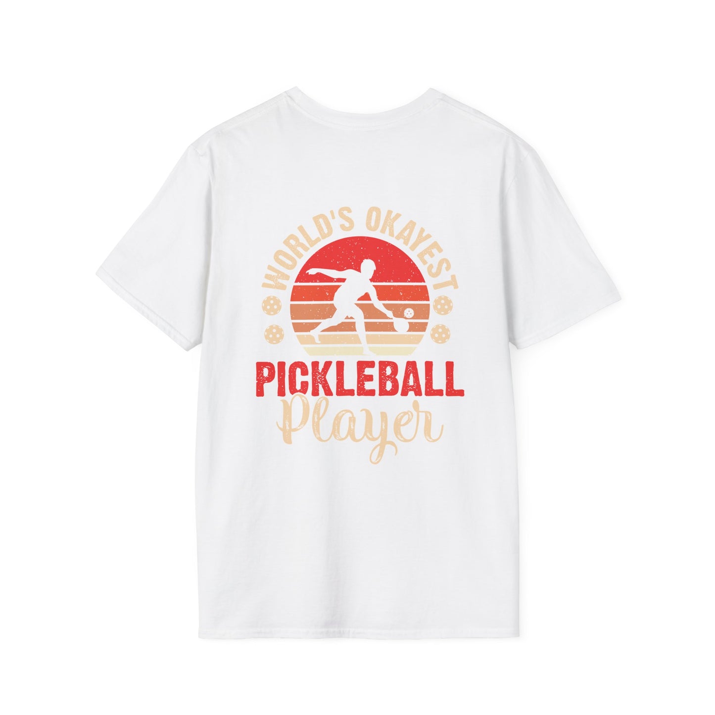 Men's Pickleball T-shirt - World's Okayest Pickleball Player Retro