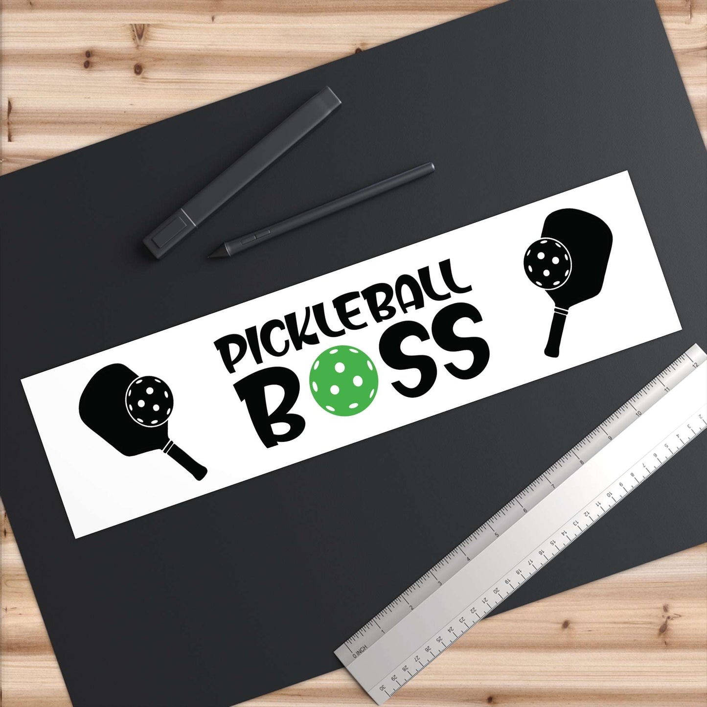 Pickleball Quirky Bumper Sticker - Pickleball Boss