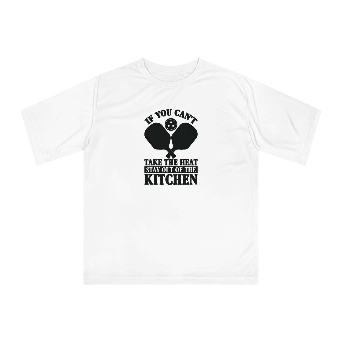 Men's Fun Pickleball T-shirt - If You Can't Take the Heat Stay Out White
