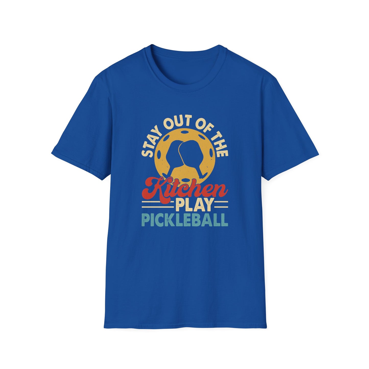Women's Pickleball T-shirt - Stay Out of the Kitchen Play Pickleball Royal