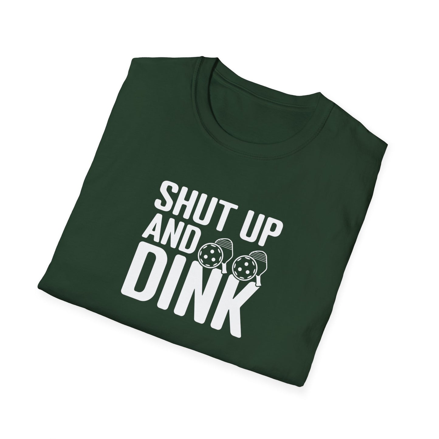 Men's Funny Pickleball T-shirt - Shut Up and Dink