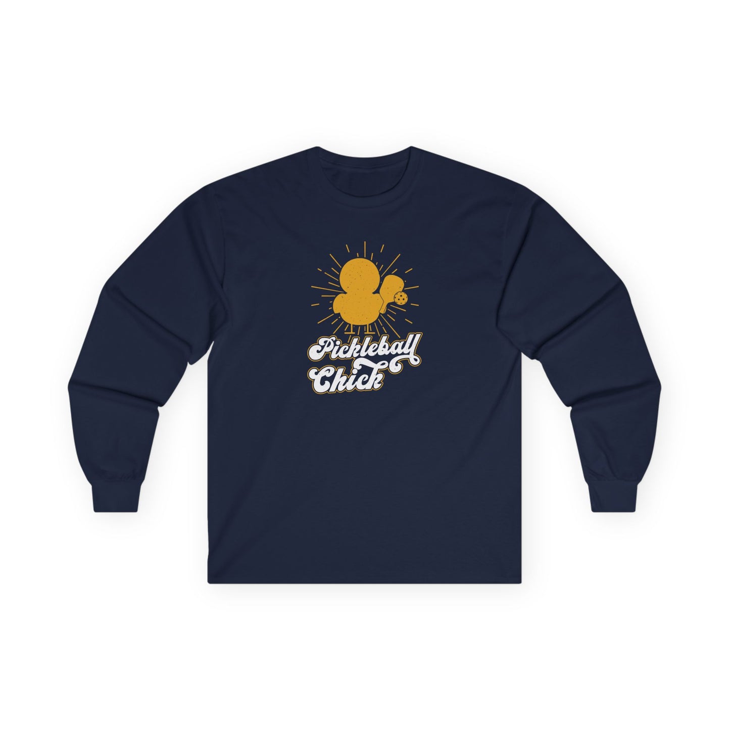 Women's Funny Pickleball Long Sleeves top - Pickleball Chick Navy