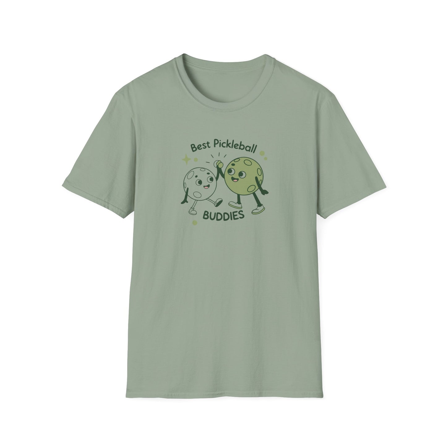 Men's Comfy Pickleball T-shirt - Best Pickleball Buddies Green