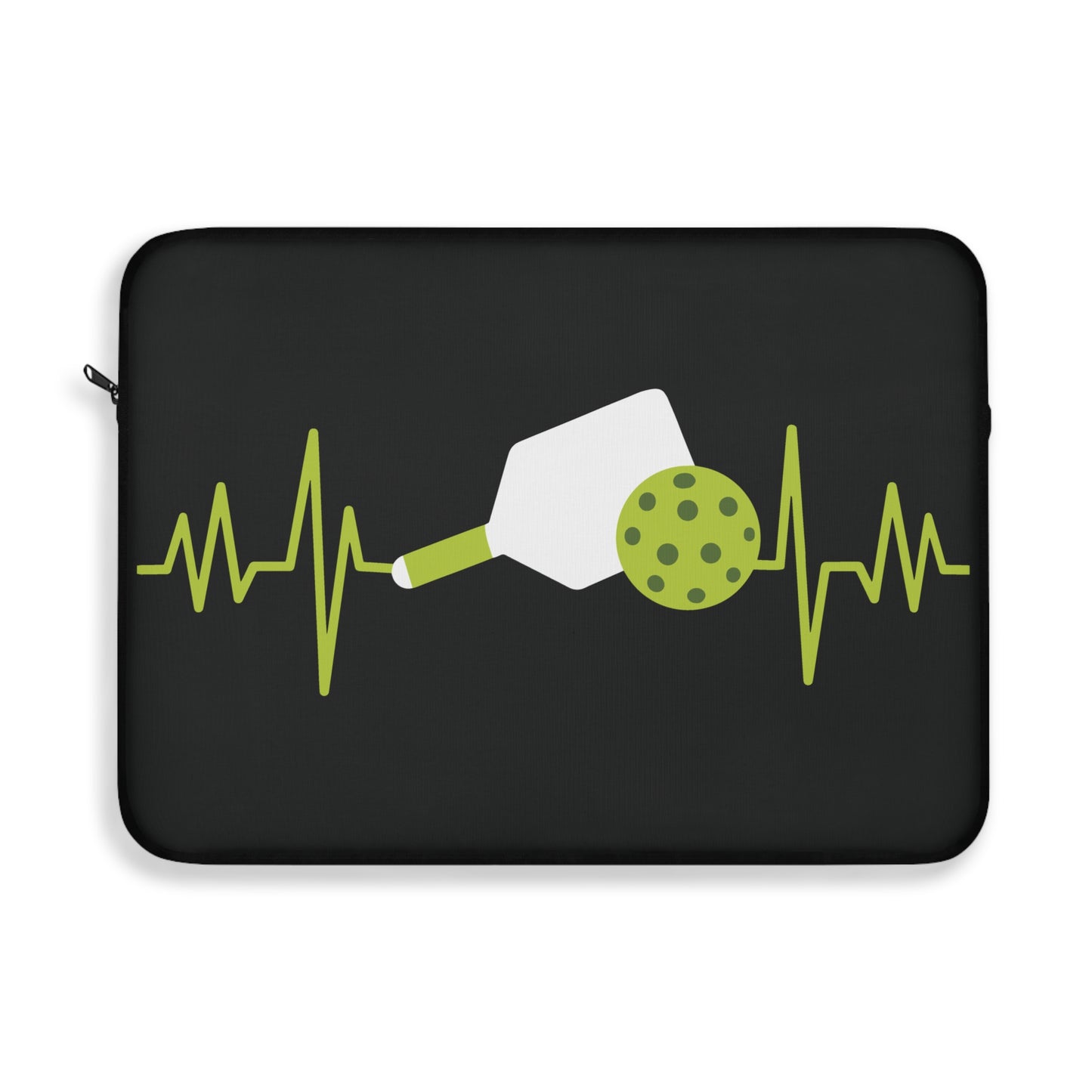 Pickleball Stylish Laptop Sleeve - Pickleball and Pulse Black