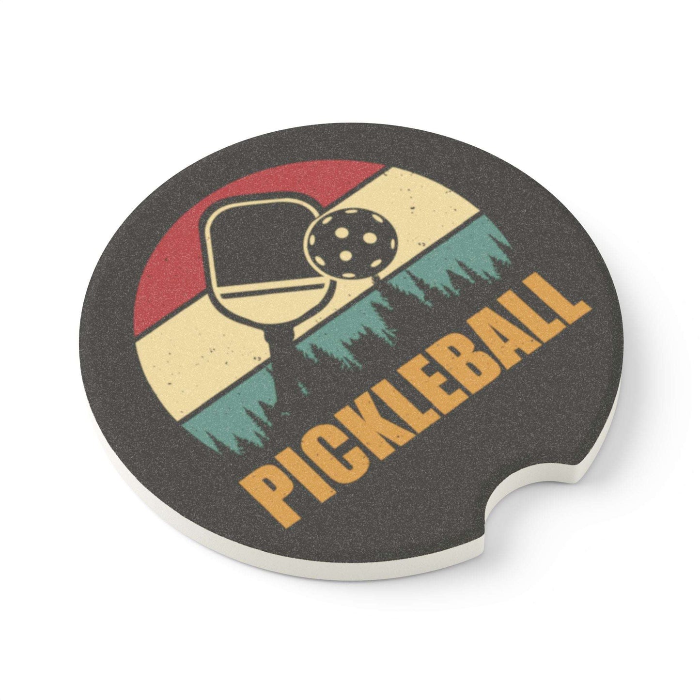 Pickleball Cool Car Coaster - Pickleball Retro