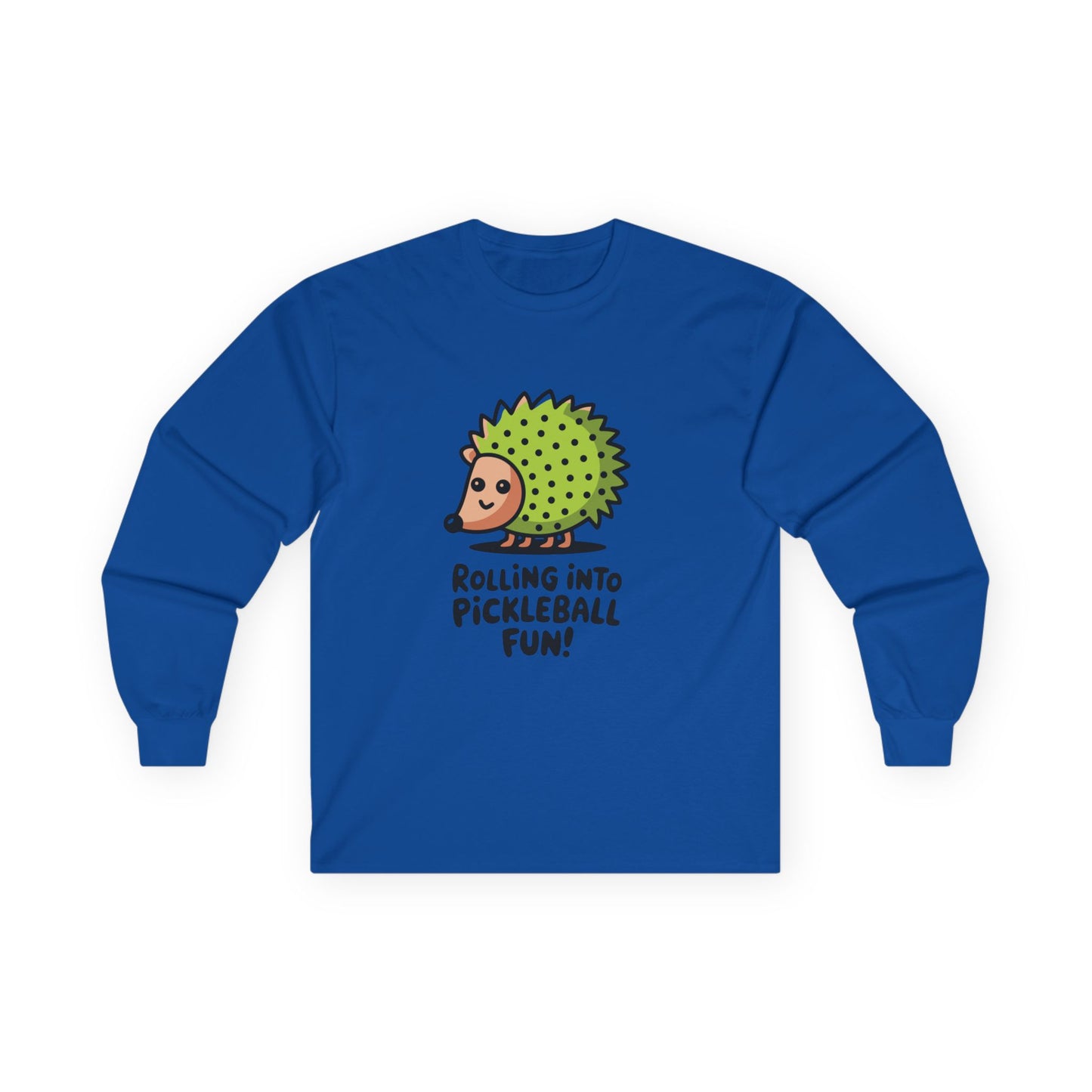 Women's Cute Pickleball Long Sleeves top - Rolling into Pickleball Fun Royal