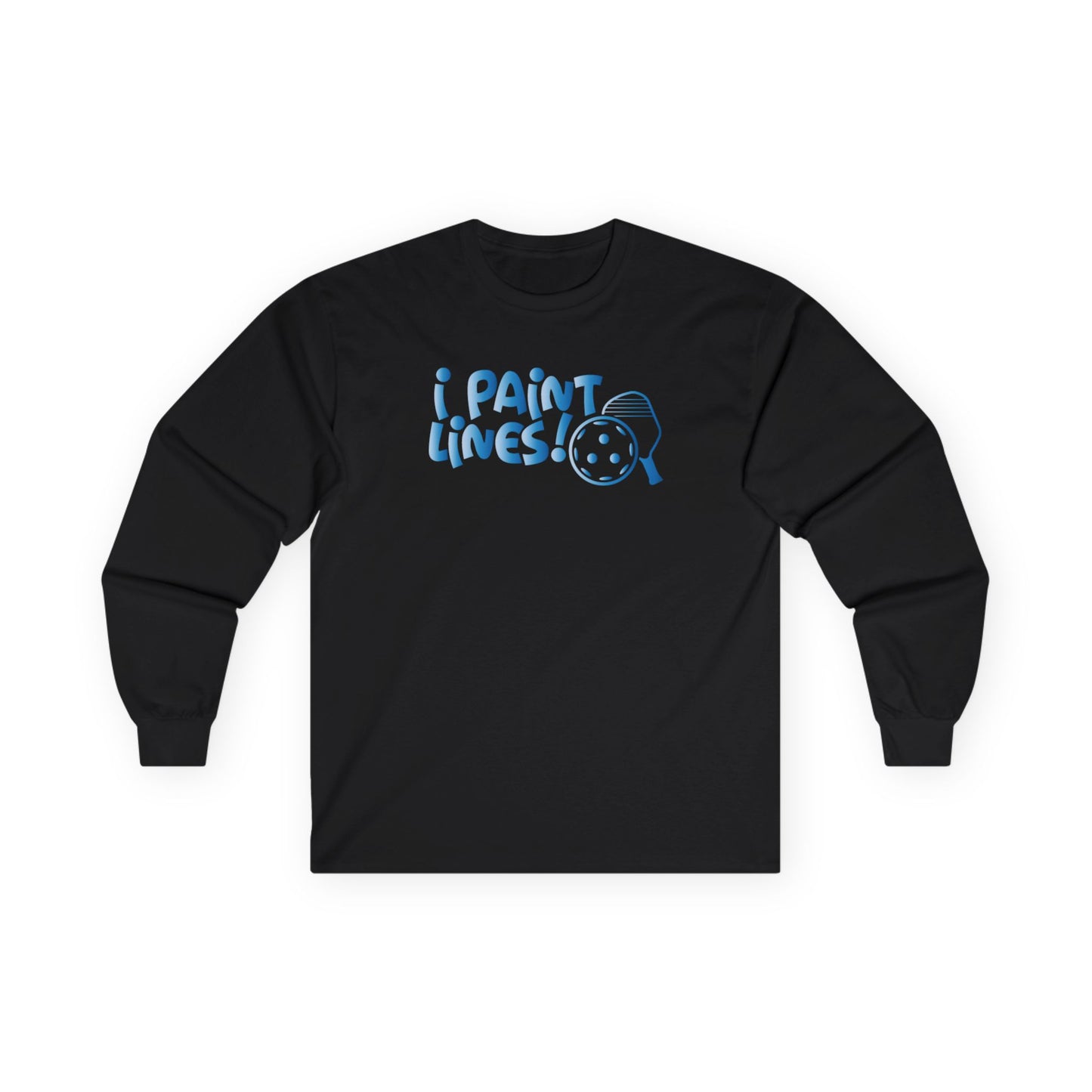Women's Lightweight Pickleball Long Sleeves top - I Paint Lines Black