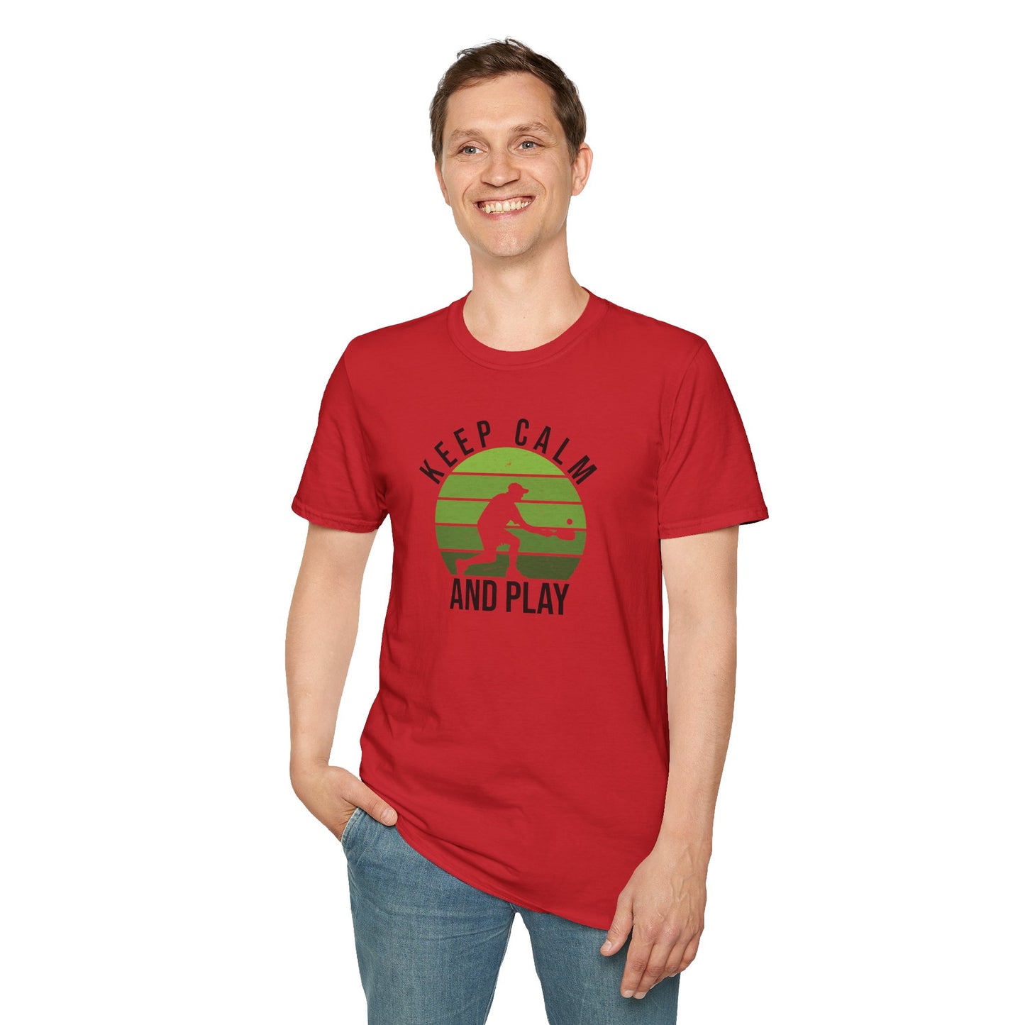 Men's Stylish Pickleball T-shirt - Keep Calm and Play