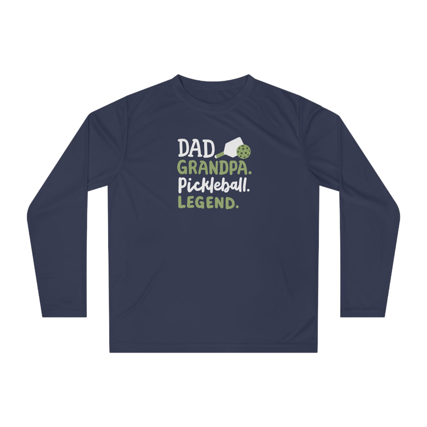 Men's Pickleball Long Sleeves top - Dad Grandpa Pickleball Legend Navy