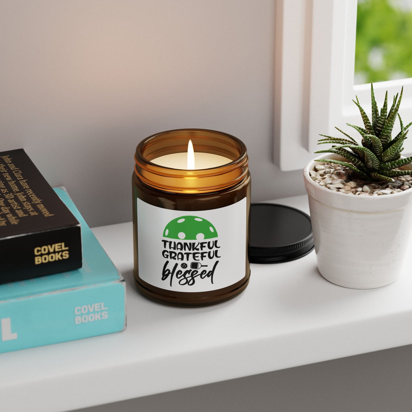 Pickleball Delightful Candle - Thankful Grateful Blessed