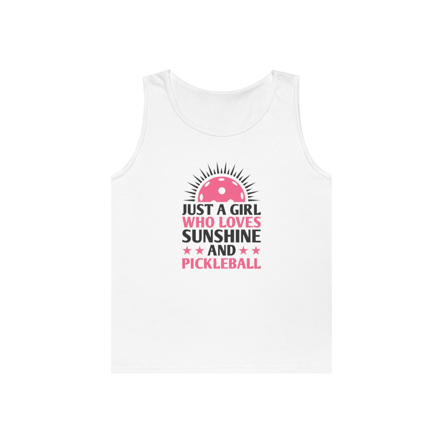 Women's Funny Pickleball Tank Top - Just A Girl Who Love Pickleball White