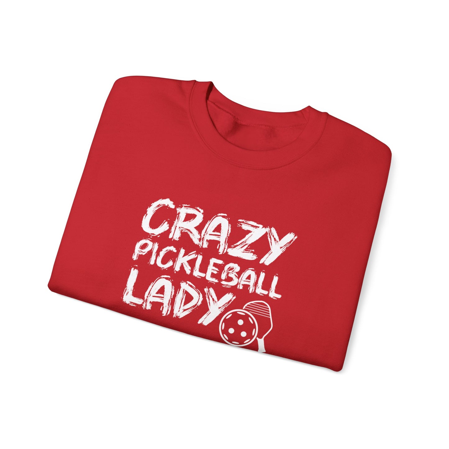 Women's Funny Pickleball Sweatshirt - Crazy Pickleball Lady