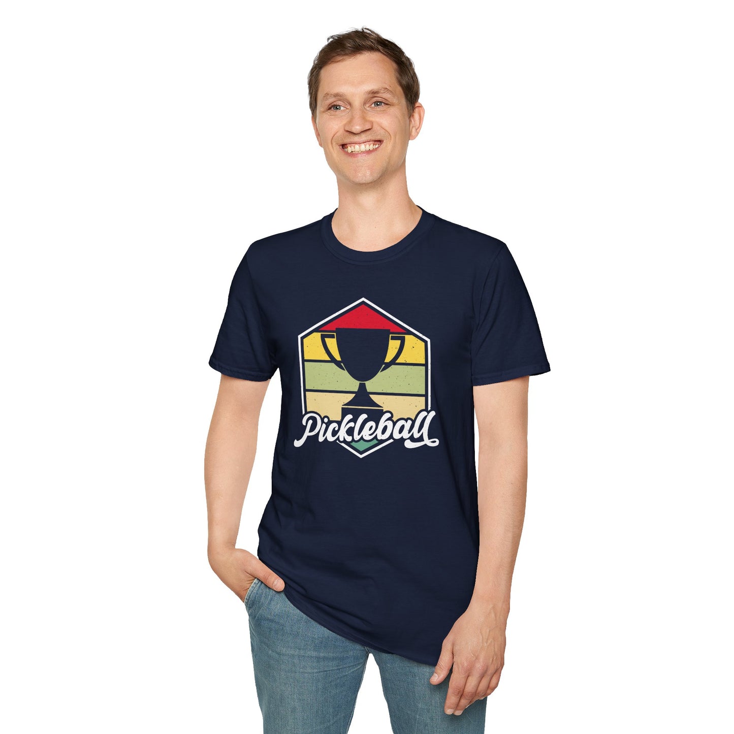 Men's Eye-Catching Pickleball T-shirt - Pickleball Retro