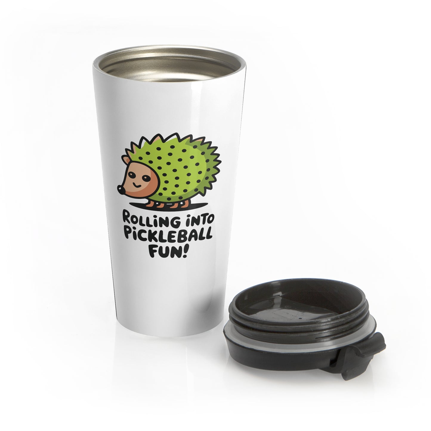 Pickleball Cute Travel Mug - Rolling into Pickleball Fun