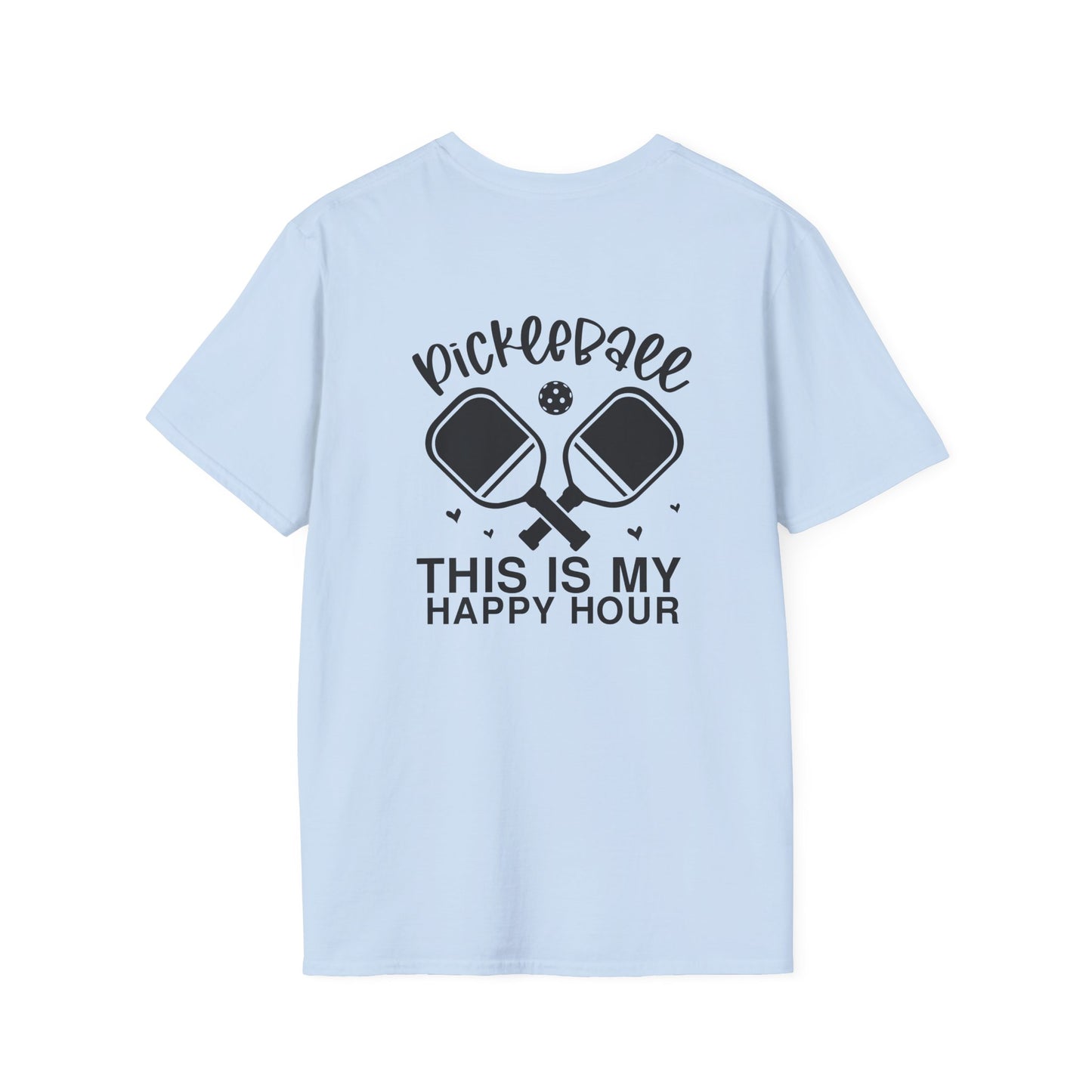 Women's Comfy Pickleball T-shirt - Pickleball This Is My Happy Hour