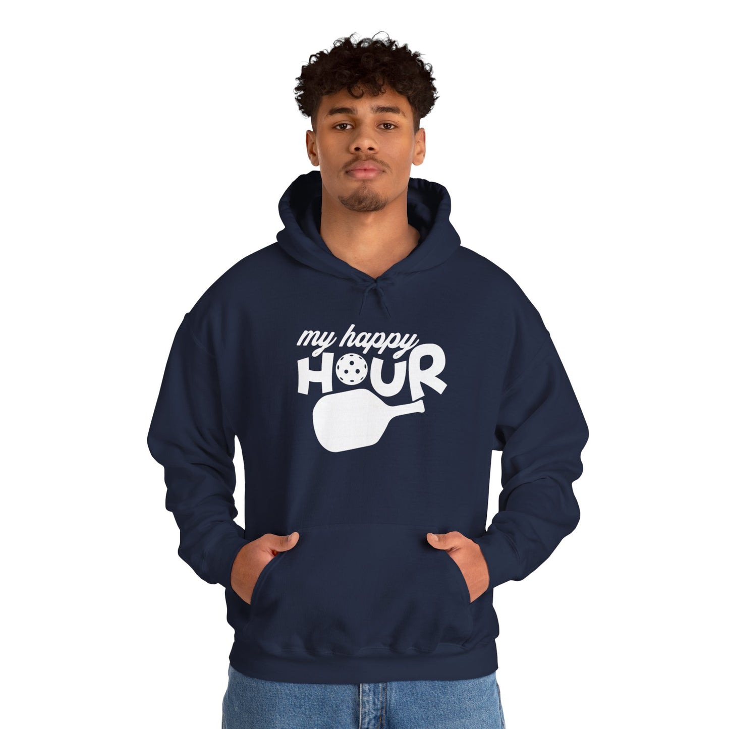 Men's Durable Pickleball Hoodie - My Happy Hour