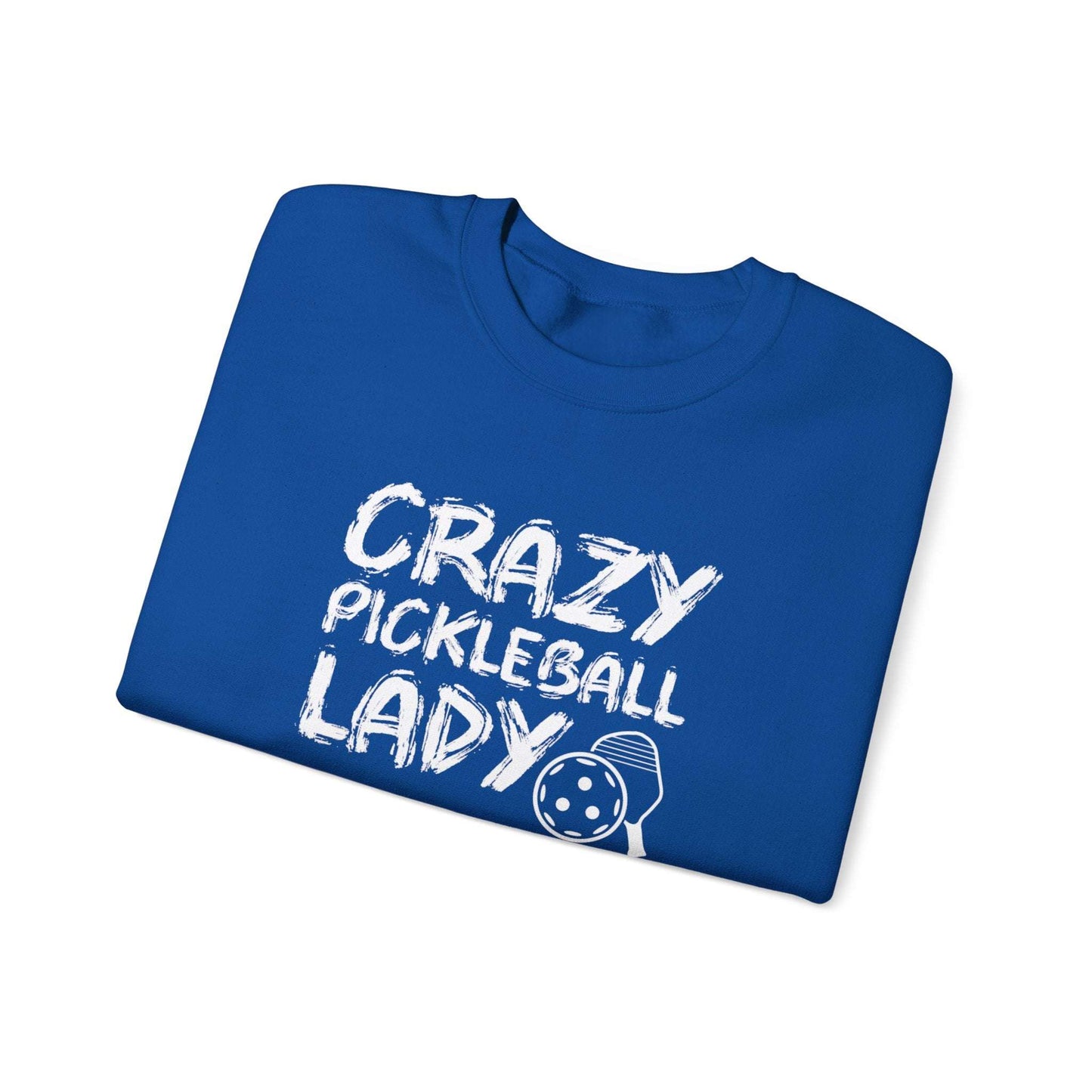 Women's Funny Pickleball Sweatshirt - Crazy Pickleball Lady