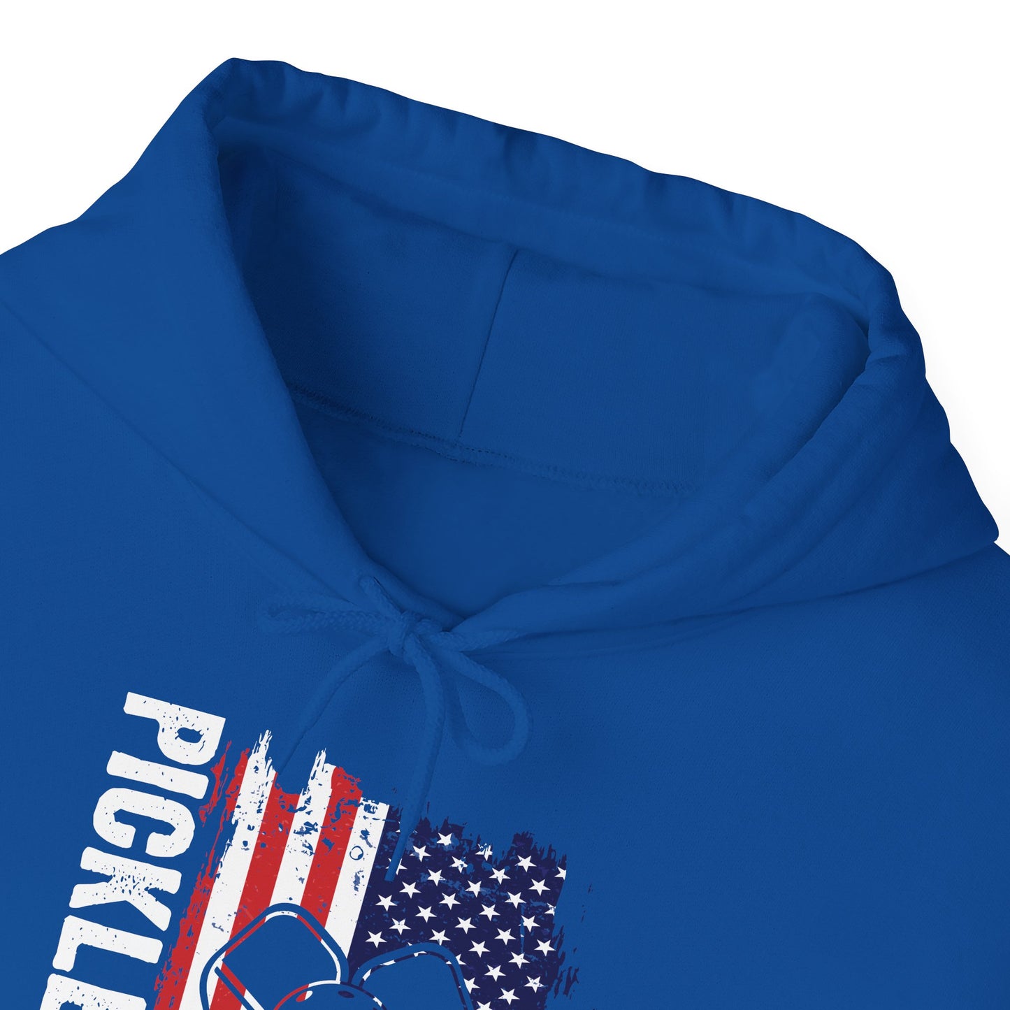 Men's Comfy Pickleball Hoodie - Pickleball with American Flag