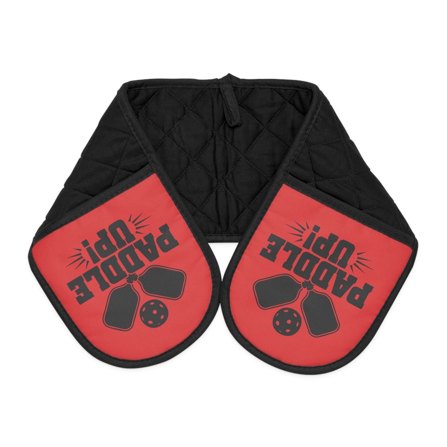 Pickleball Unique Oven Mitts - Paddle Up Black