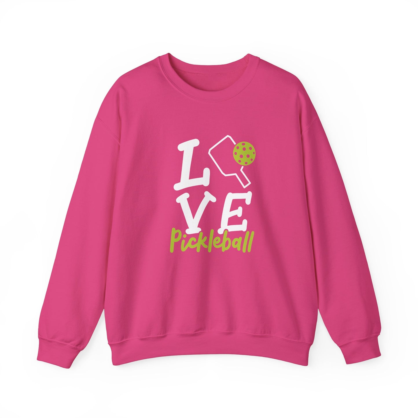 Women's Durable Pickleball Sweatshirt - Love Pickleball Pink