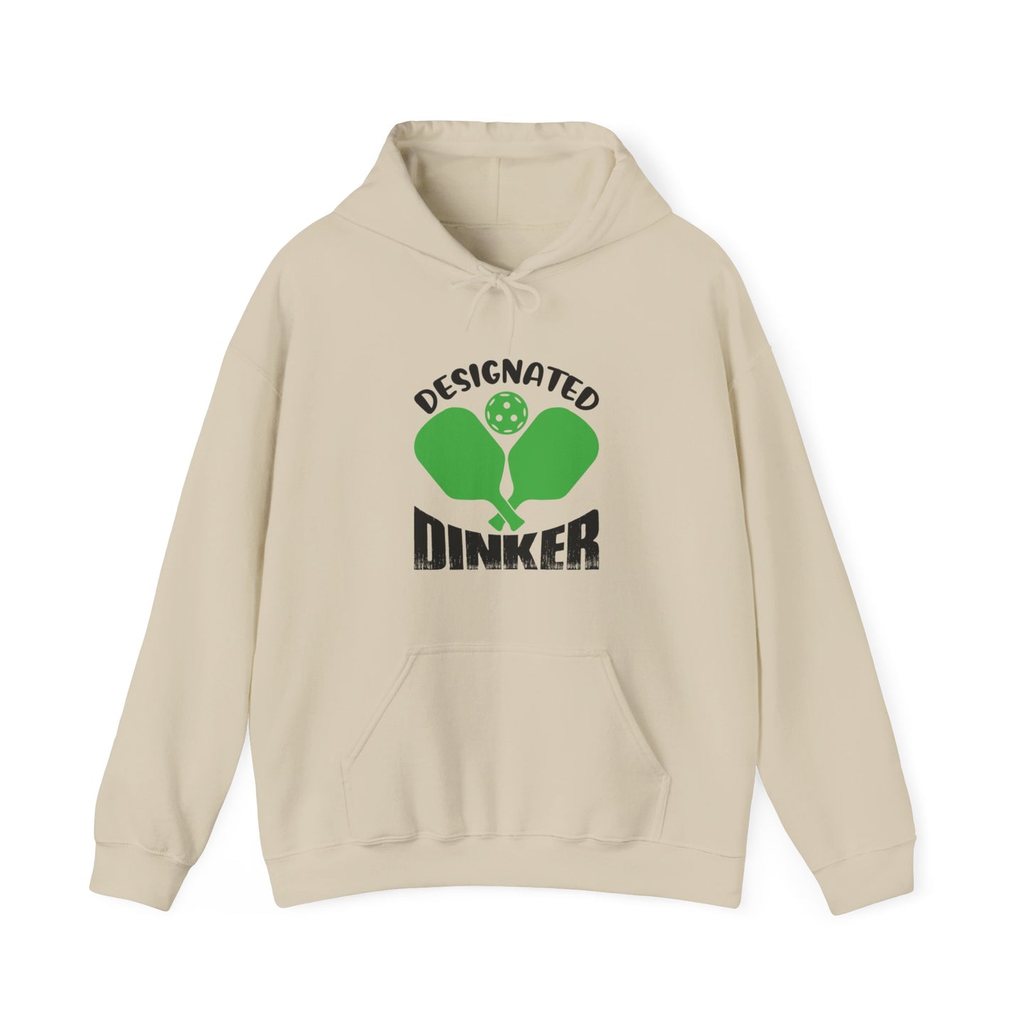Men's Playful Pickleball Hoodie - Designated Dinker Beige