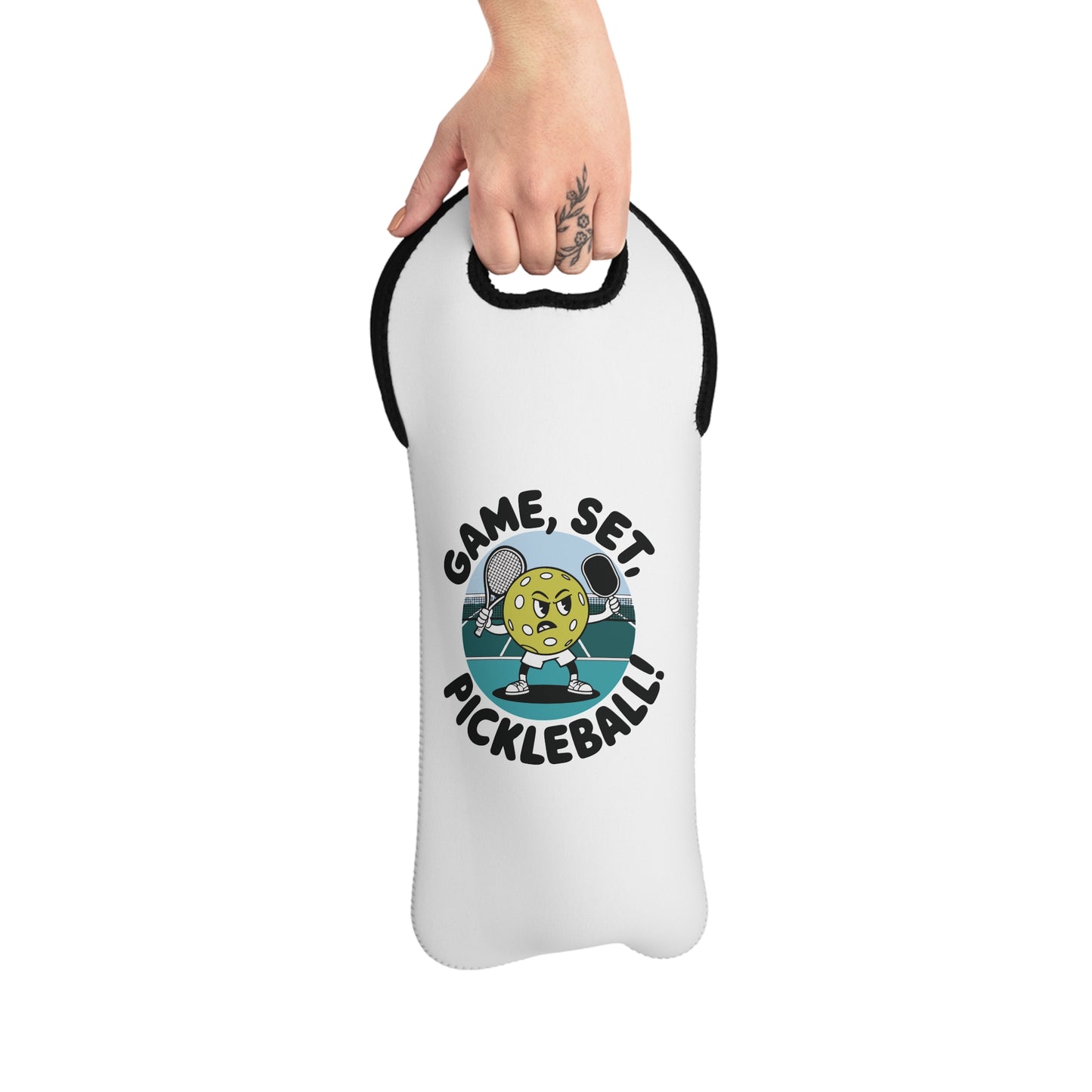 Pickleball Unique Wine Tote Bag - Game, Set, Pickleball