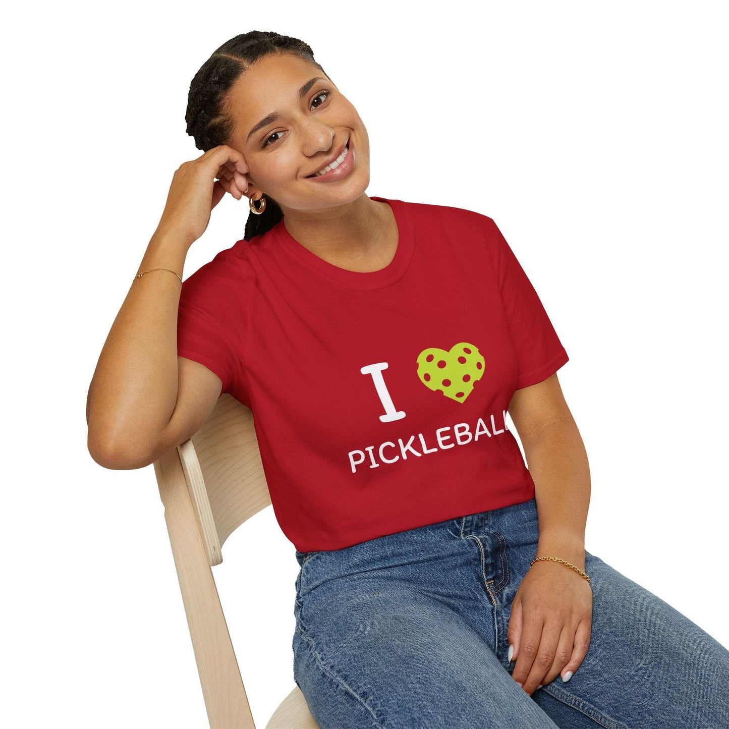 Women's Funny Pickleball T-Shirt - Heart