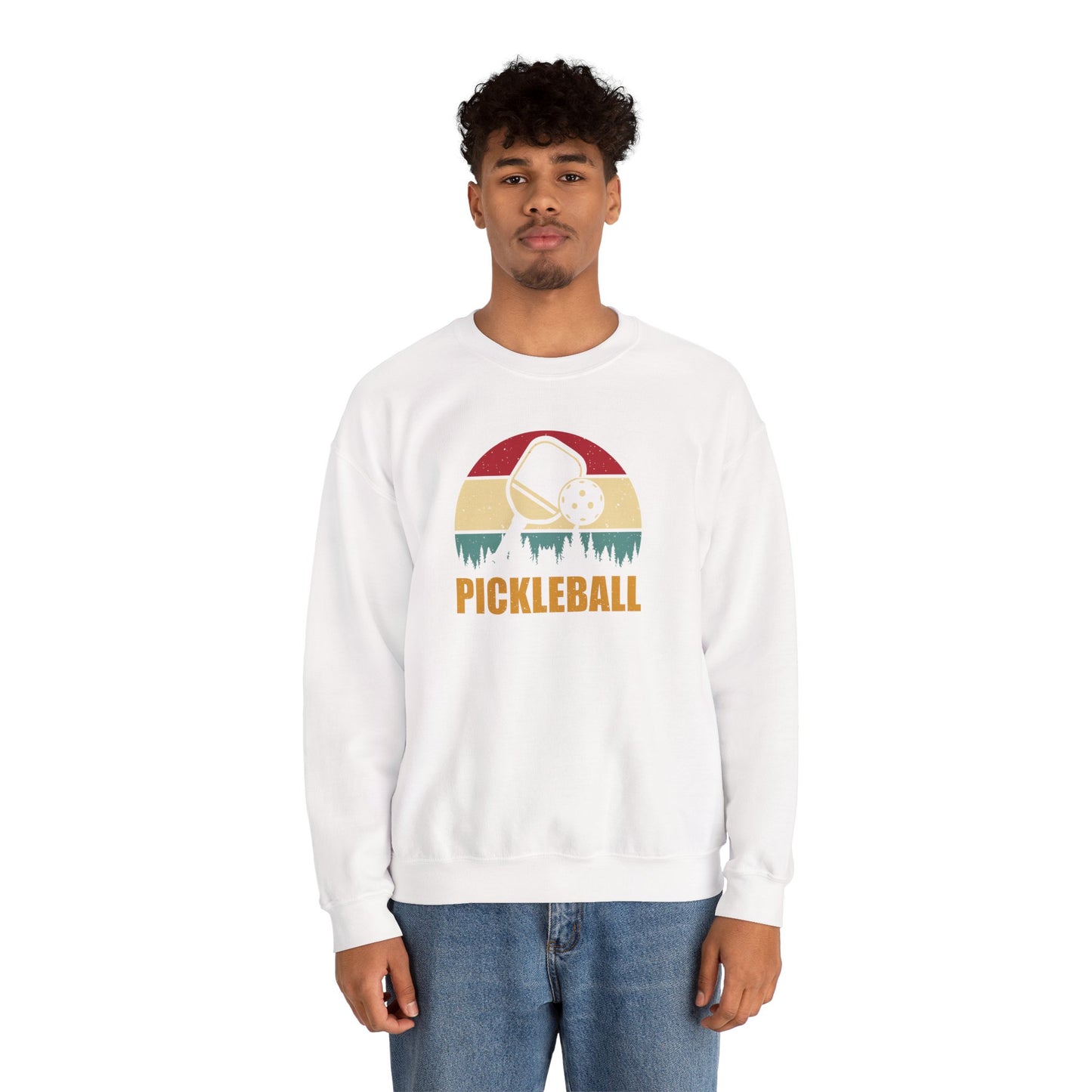 Men's Comfy Pickleball Sweatshirt - Pickleball Retro