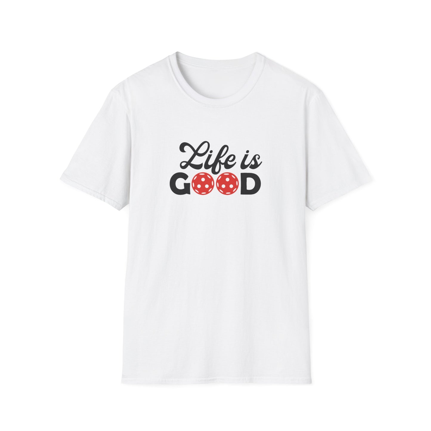 Women's Cute Pickleball T-shirt - Life is Good White