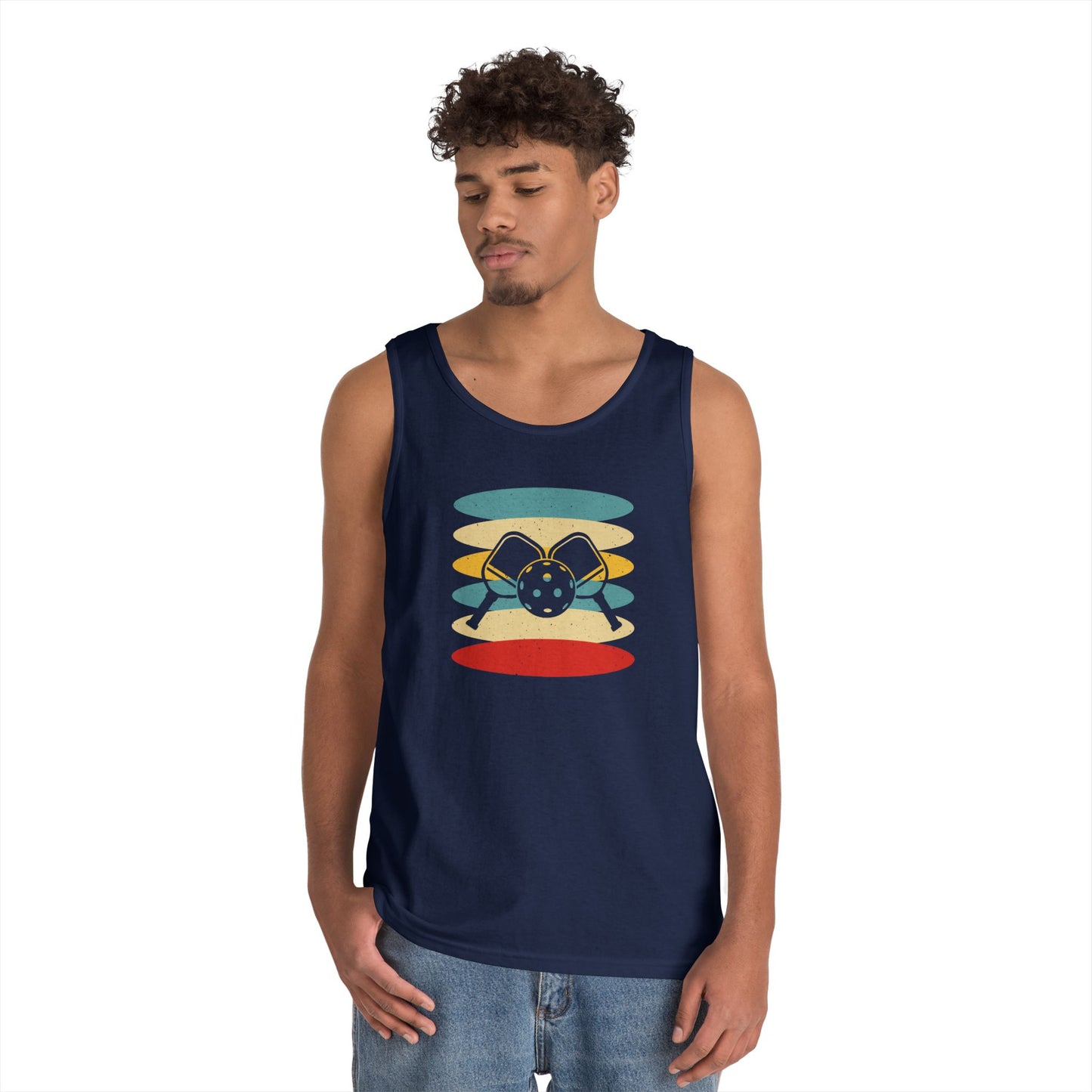 Men's Stylish Pickleball Tank Top - Pickleball Retro