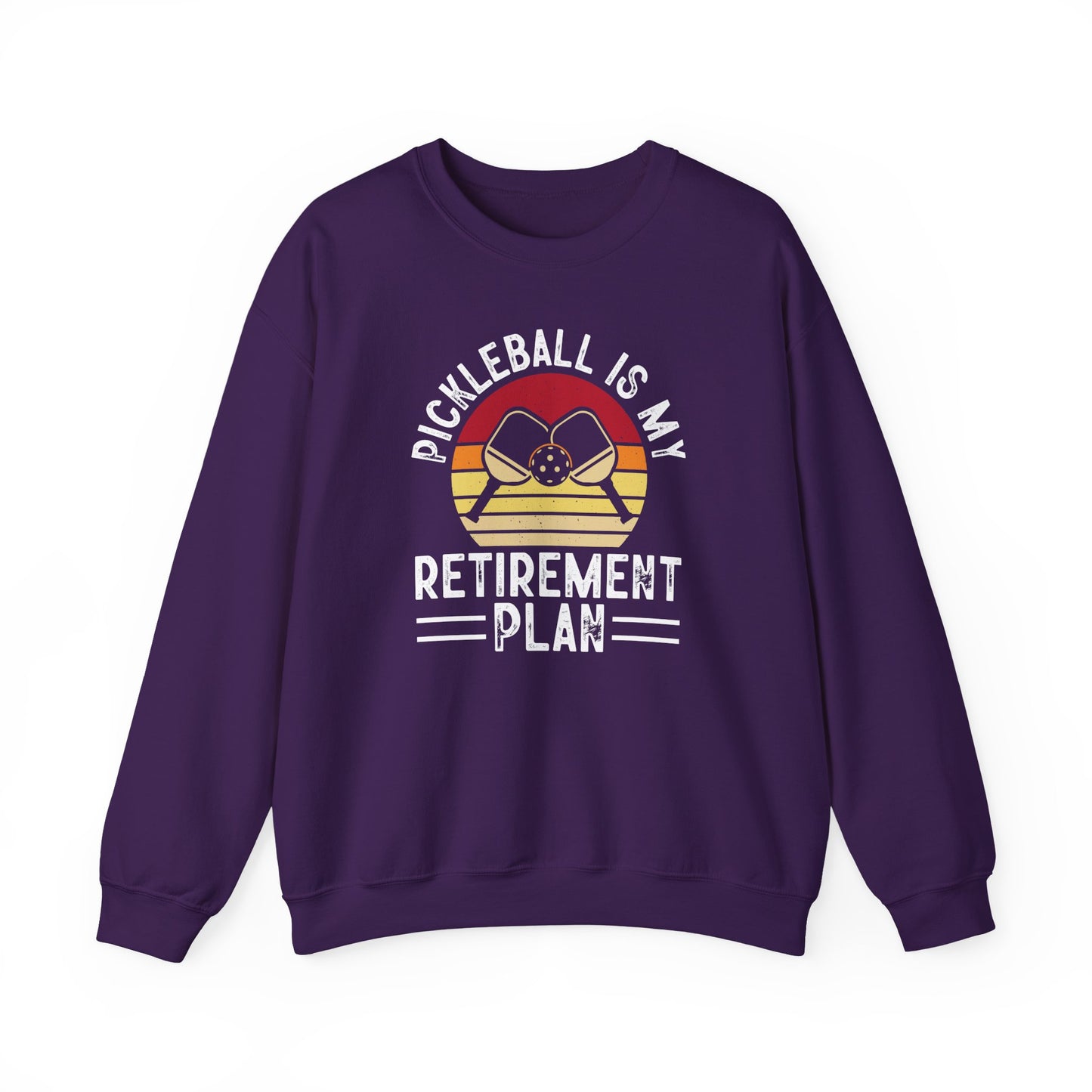 Women's Cool Pickleball Sweatshirt - Pickleball Is My Retirement Plan Purple