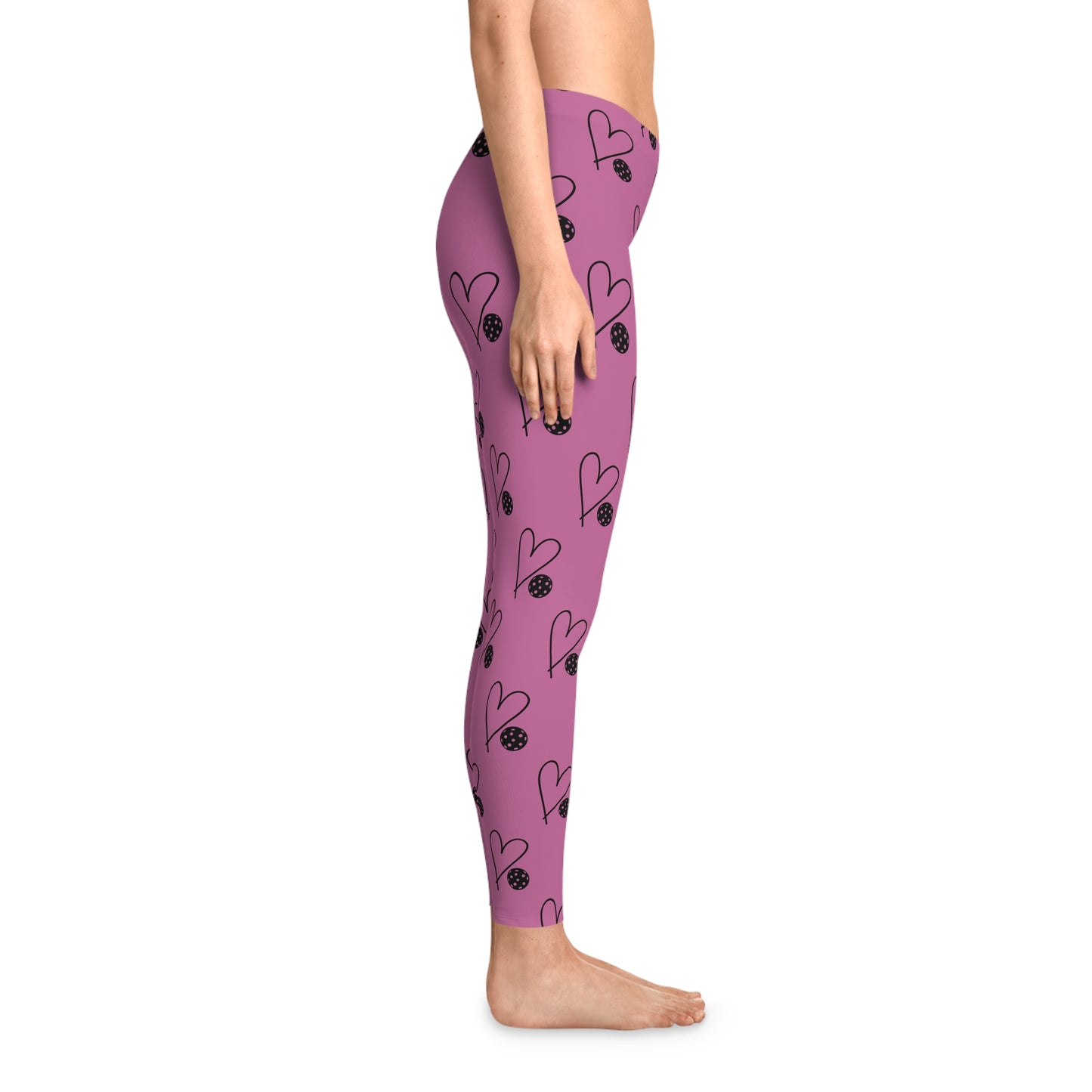 Women's Unique Pickleball Legging - Heart and Ball