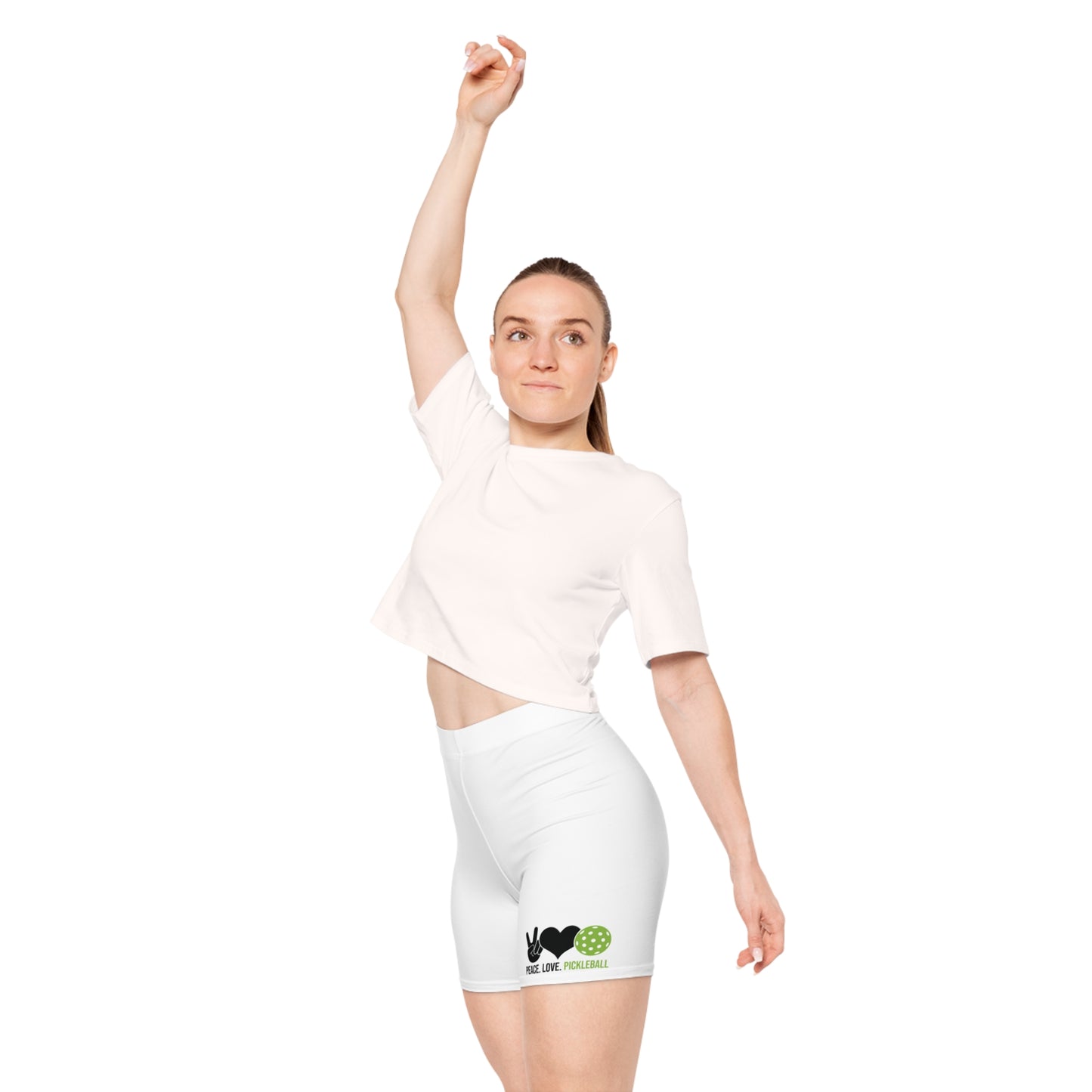 Women's Comfy Pickleball Short - Peace, Love, Pickleball