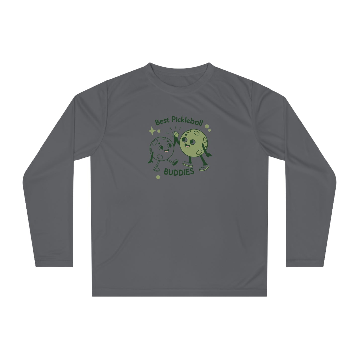 Men's Cute Pickleball Long Sleeves top - Best Pickleball Buddies Gray