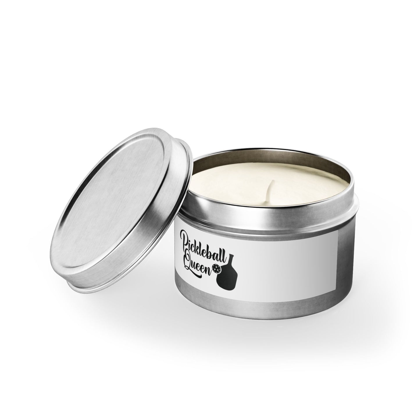 Pickleball Delightful Tin Can Candle - Pickleball Queen Silver