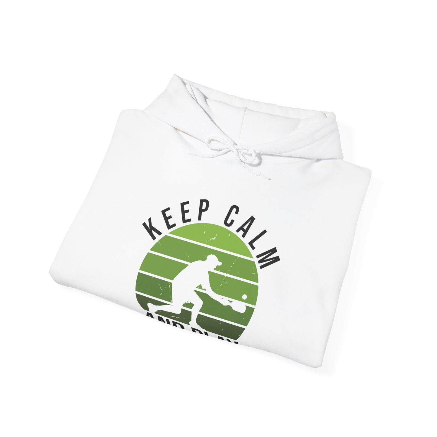 Men's Comfy Pickleball Hoodie - Keep Calm and Play