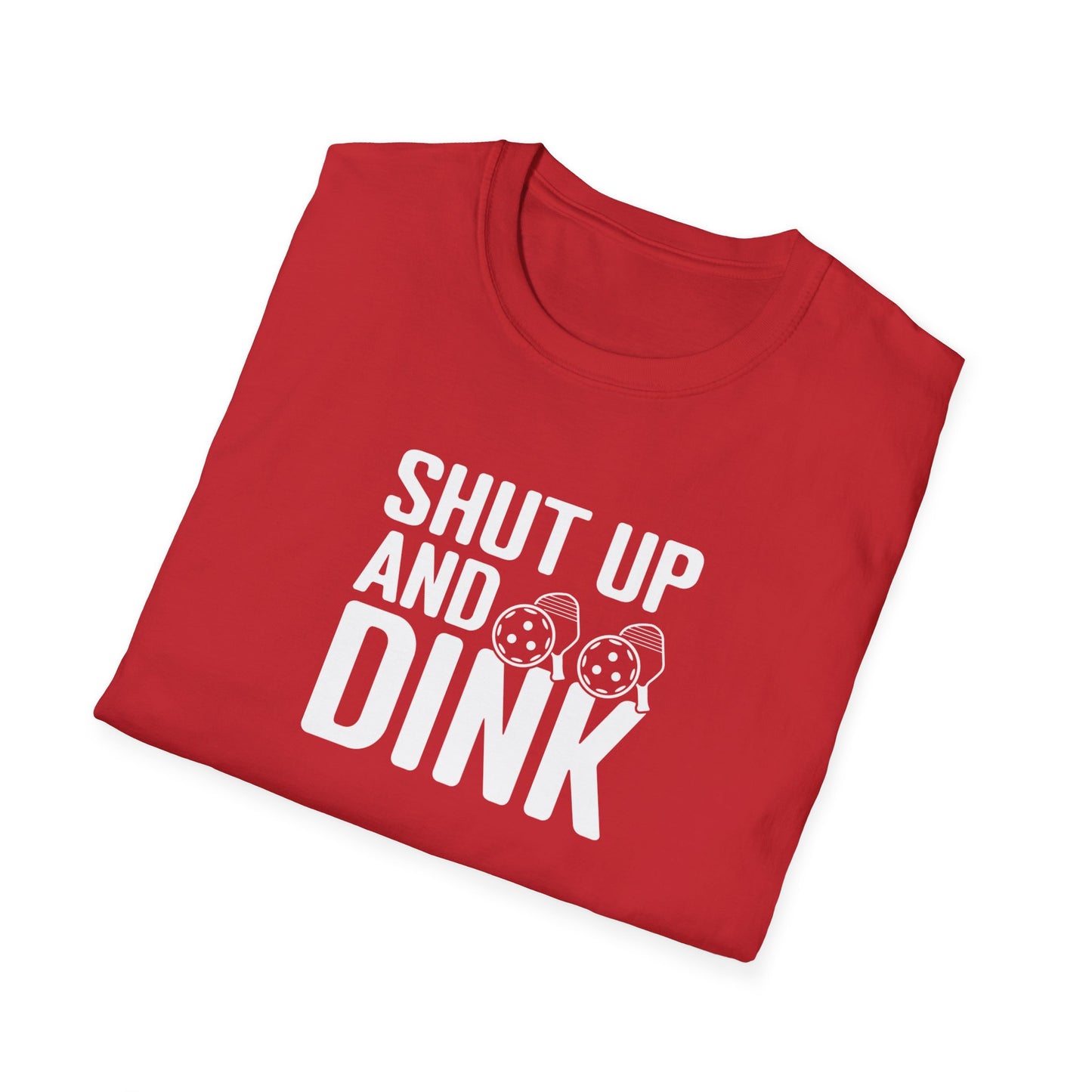 Men's Funny Pickleball T-shirt - Shut Up and Dink