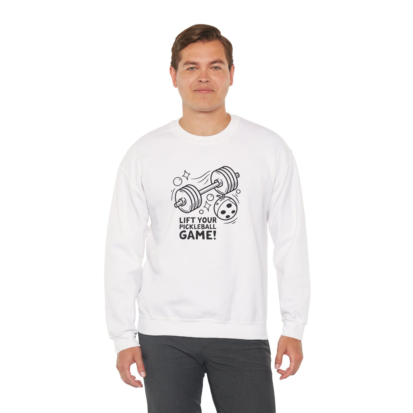 Men's Energetic Pickleball Sweatshirt - Lift Your Pickleball Game