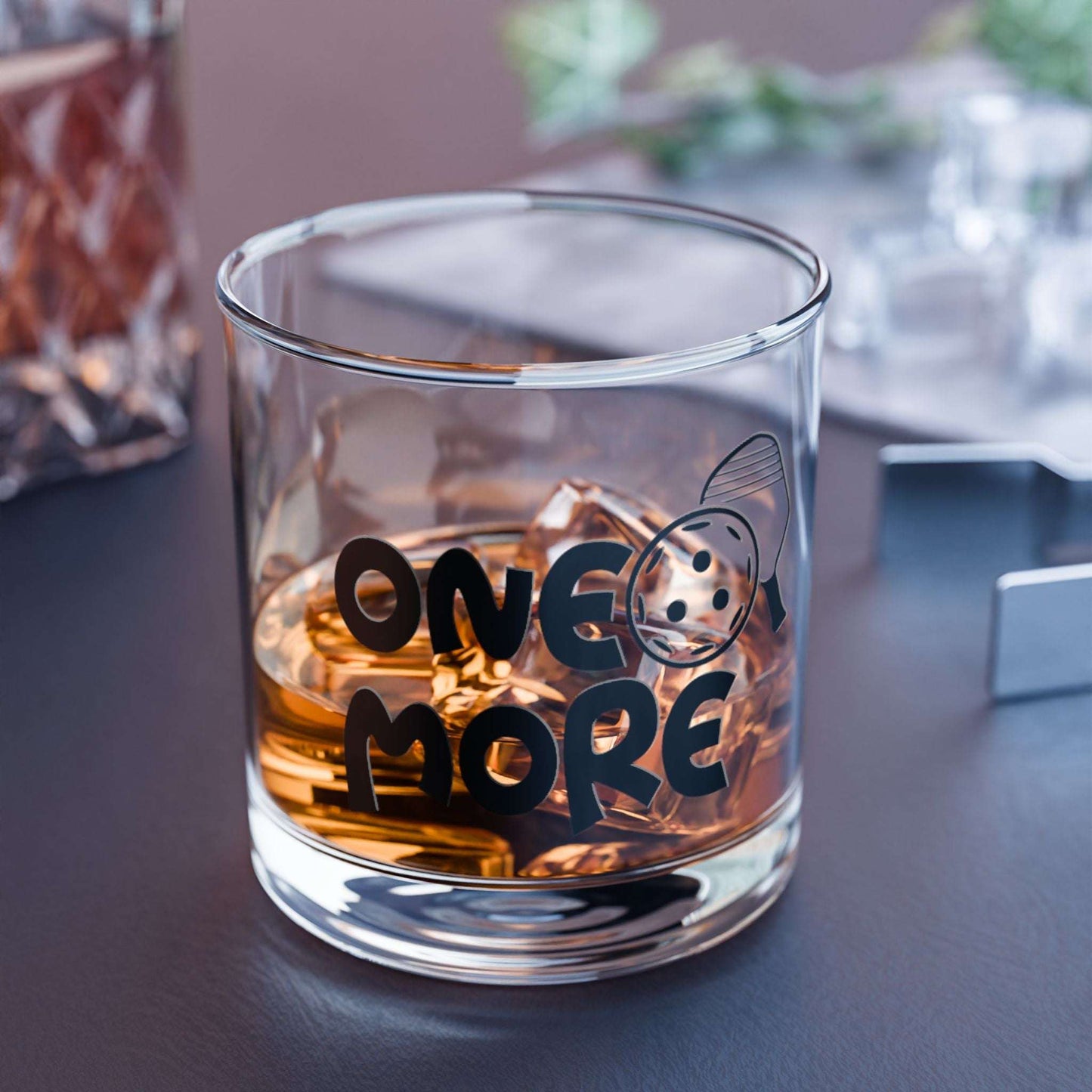 Pickleball Witty Rocks Glass - One More