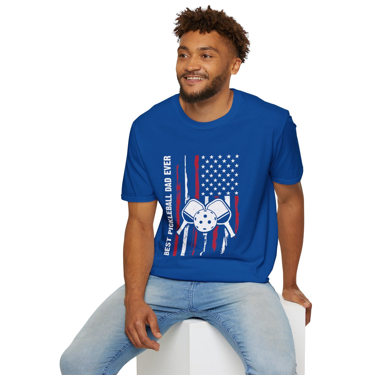 Men's Bold Pickleball T-shirt - Best Pickleball Dad Ever
