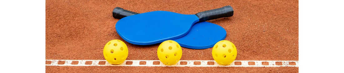 Pickleball paddles and balls