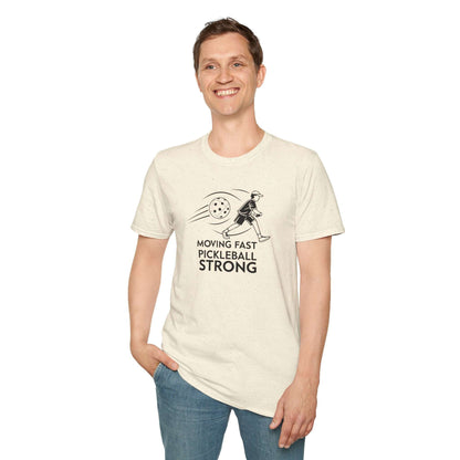 Men's Lightweight Pickleball T-shirt - Moving Fast Pickleball Strong