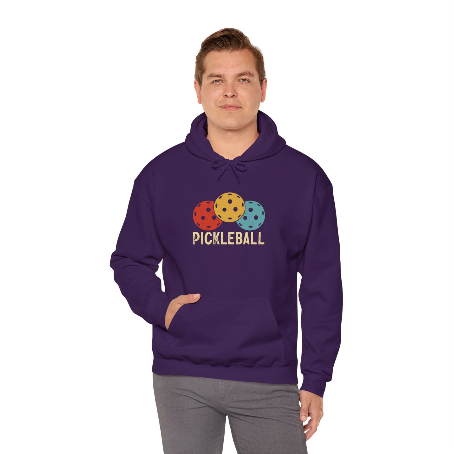 Men's Cool Pickleball Hoodie - Trio Pickleball Retro