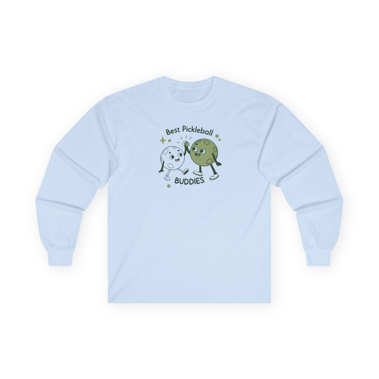 Women's Cute Pickleball Long Sleeves top - Best Pickleball Buddies Blue