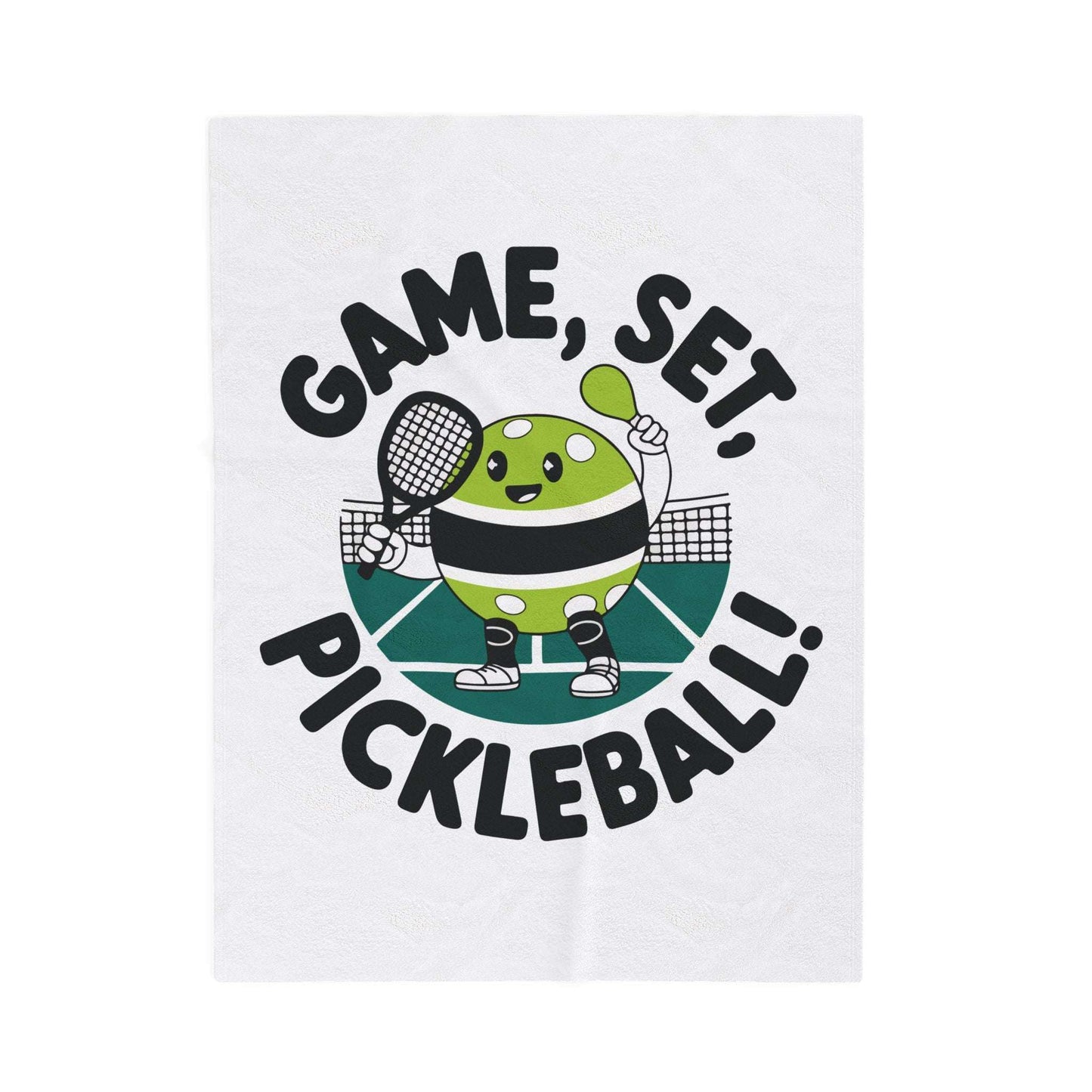 Pickleball Durable Blanket - Game, Set, Pickleball White