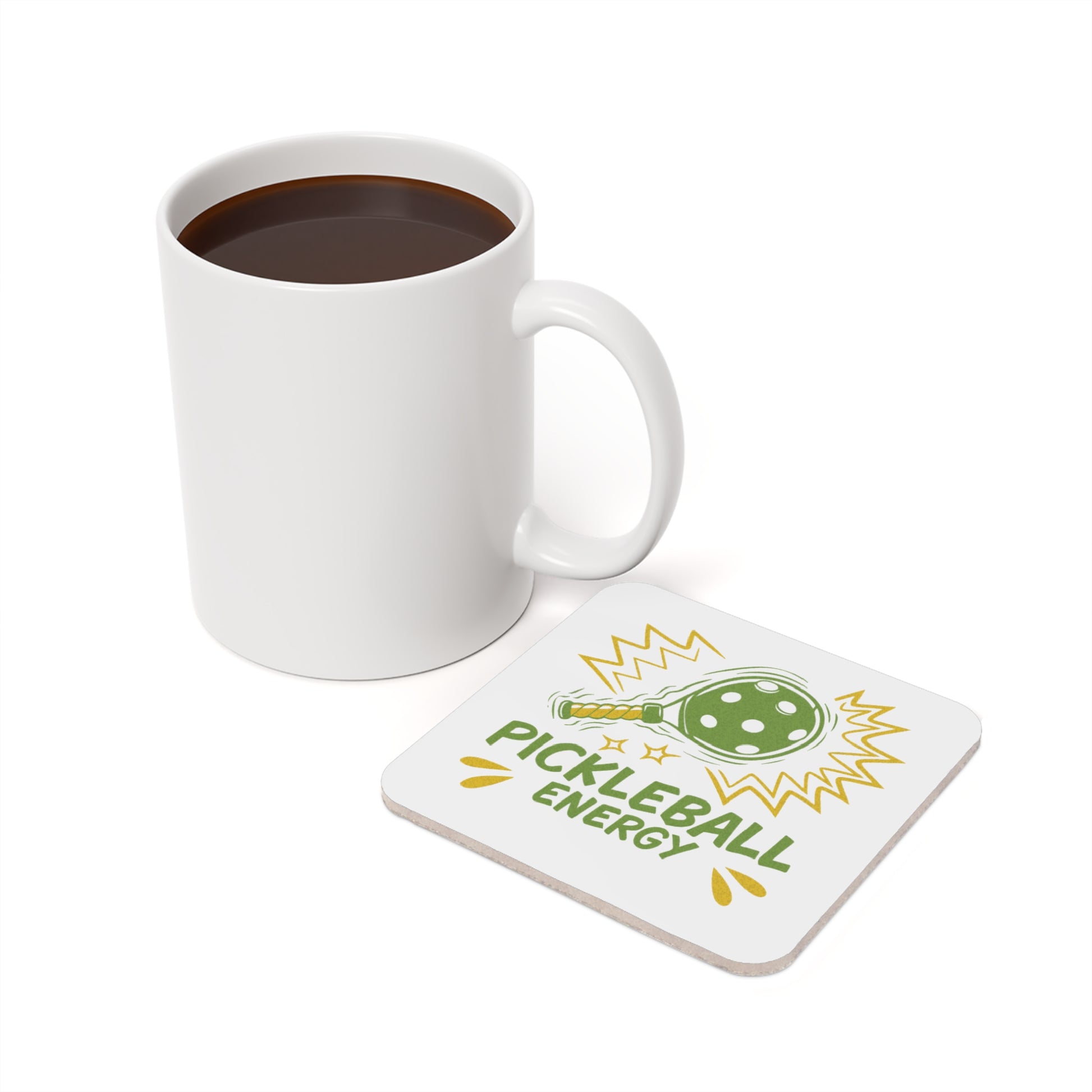 Pickleball Stylish Cork Coaster - Pickleball Energy