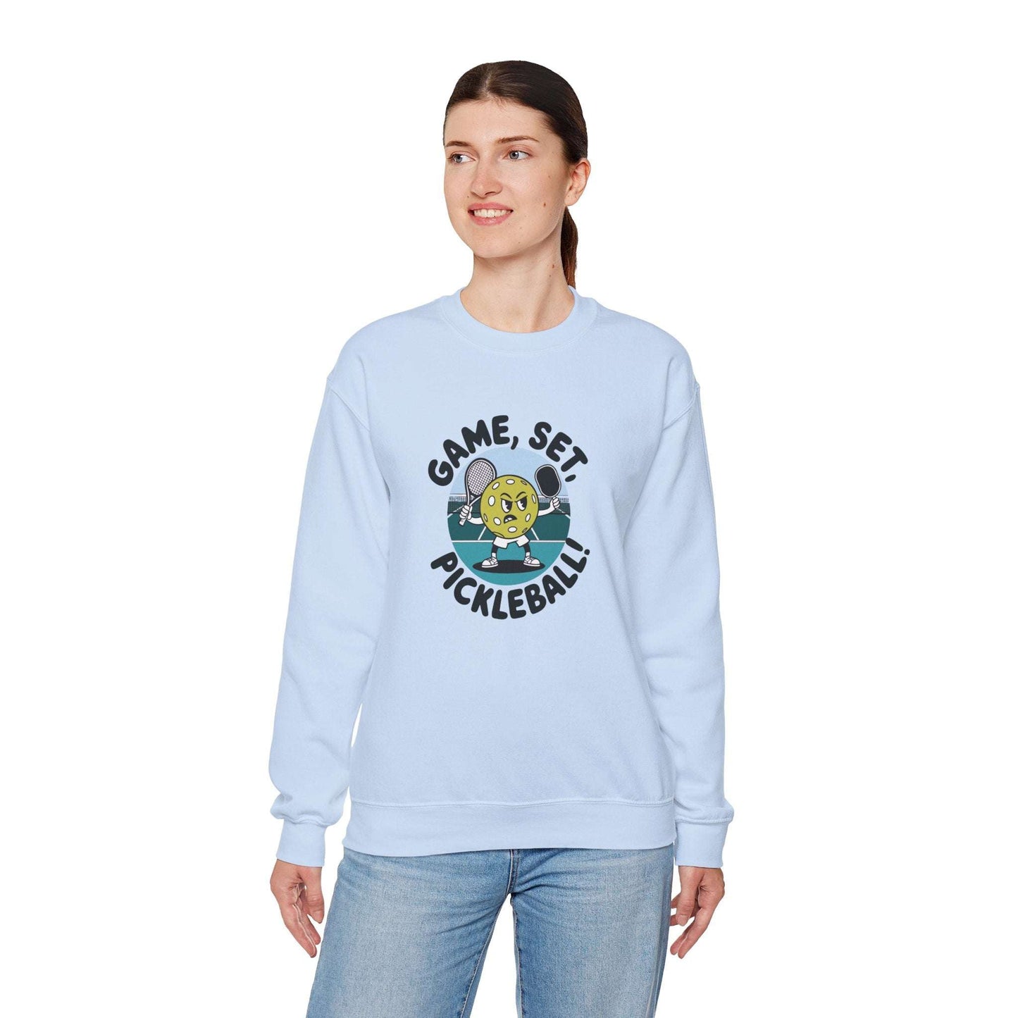 Women's Cute Pickleball Sweatshirt - Game, Set, Pickleball