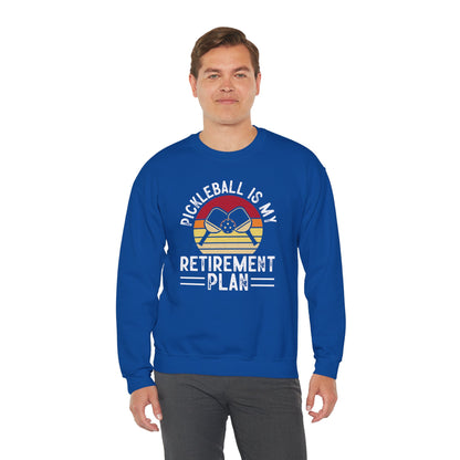 Men's Unique Pickleball Sweatshirt - Pickleball Is My Retirement Plan