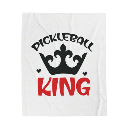 Pickleball Soft Blanket - Pickleball King White