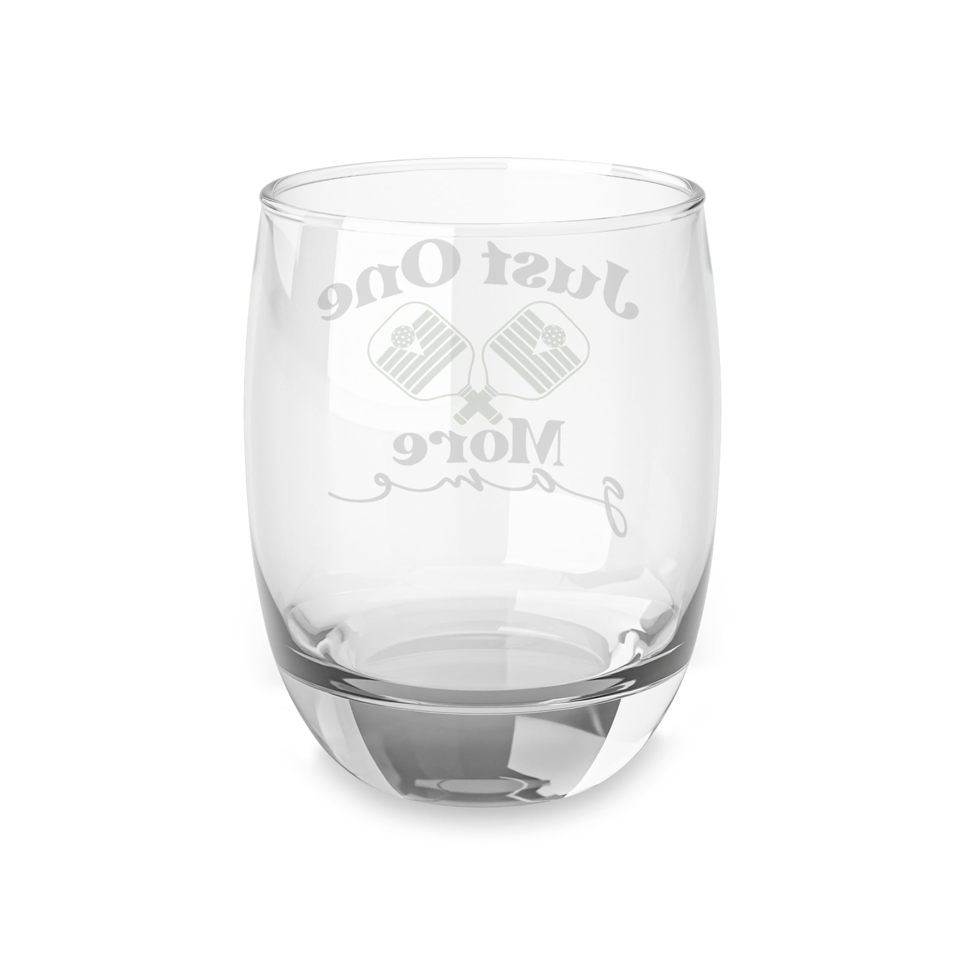 Pickleball Stylish Whiskey Glass - Just One More Game